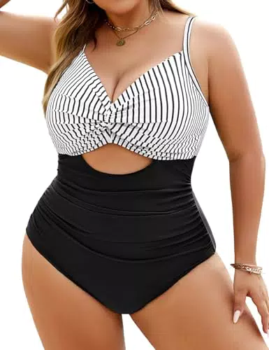 Heekpek Costume da Bagno Donna Push Up Imbottito Intero Contenitivo Scollo a V