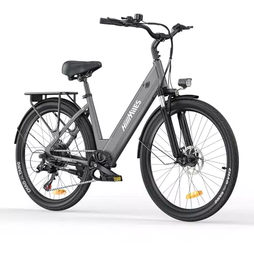 HillMiles Bici Elettrica Per Adulti Da 26", 7 Velocità Bicicletta Elettrica da 36V 13Ah Batteria Rimovibile