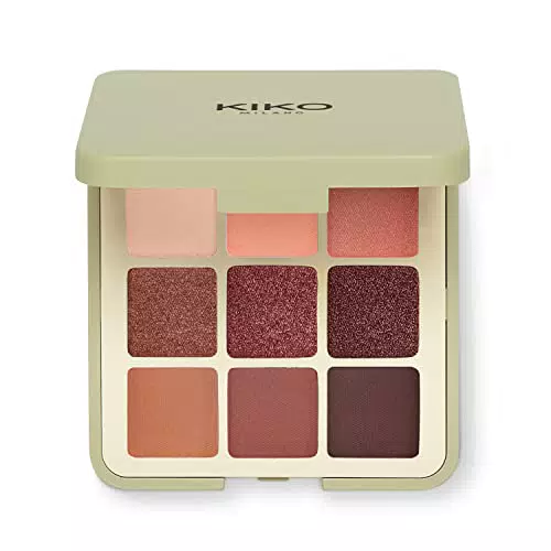 KIKO Milano Green Me Eyeshadow Palette - 9 Ombretti Multi Finish Mat, Perlato e Metallico