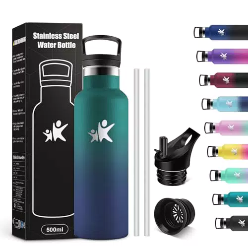 KollyKolla Borraccia Termica per Bambini in Acciaio Inox, Senza BPA, a Prova di Perdite