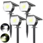 Kolpop Faretti Solari LED da Esterno IP67 800lm 6000K per Giardino e Patio