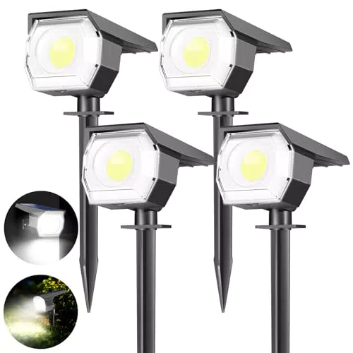 Kolpop Faretti Solari LED da Esterno IP67 800lm 6000K per Giardino e Patio