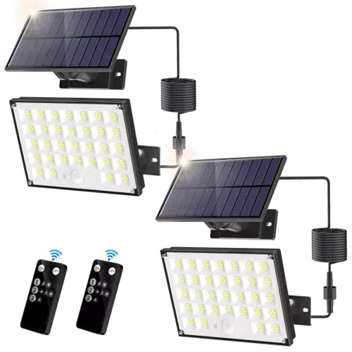 Lampade solari per esterni con sensore di movimento e controllo remoto 127 LED