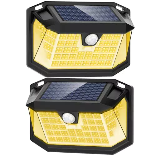 LANSOW 188 LED Luce Solare Esterno IP65 con Sensore di Movimento per Giardino
