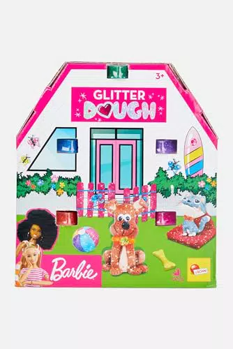 Lisciani Giochi Kit Barbie Glitter Dough - Modellare e Creare con Fantasia