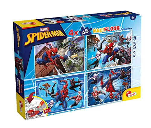 Lisciani Giochi Puzzle Maxi Floor Spiderman 4x48 - Gioco Educativo per Bambini