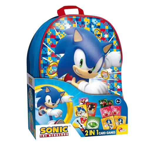 Lisciani Giochi Sonic Card Games in Backpack - Gioco di carte 2 in 1