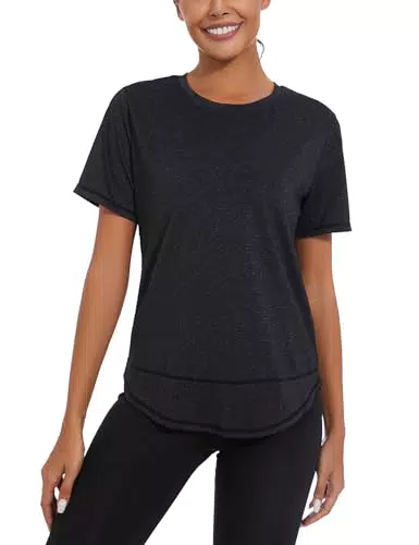Litherday Maglietta Sportiva Donna per Yoga e Fitness - Abbigliamento Palestra
