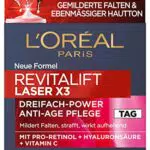 L'Oréal Paris Revitalift Laser X3 crema rassodante viso con acido ialuronico e vitamina C