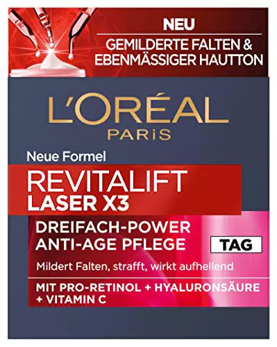 L'Oréal Paris Revitalift Laser X3 crema rassodante viso con acido ialuronico e vitamina C
