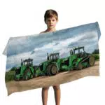 LXTOPN Asciugamano da spiaggia in microfibra, modello Tractor A5, senza sabbia