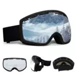 Maschera da Sci e Occhiali da Sci Unisex Anti Nebbia UV400 Antivento