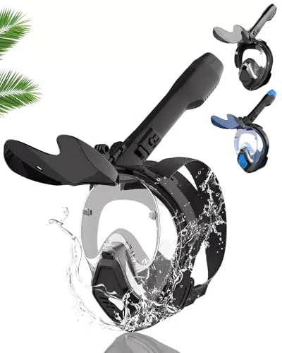 SnorkelMaster Maschera da Snorkeling per Adulti con Panoramica 180° e Anti-appannamento