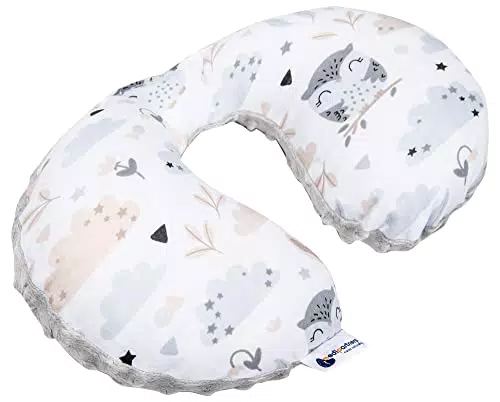 Medi Partners Cuscino da Viaggio Bambini per Seggiolino Auto in Cotone Minky