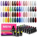 MEFA Kit Smalto Semipermanente per Unghie con Base e Top Coat Professionale