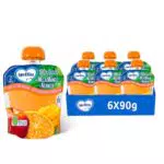 Mellin Pouch Merenda Frutta 100% Mela, Mango e Arancia