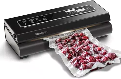 Mesliese Macchina Sottovuoto 90 kPa 6 in 1 con Taglierina e Sacchetti per Alimenti