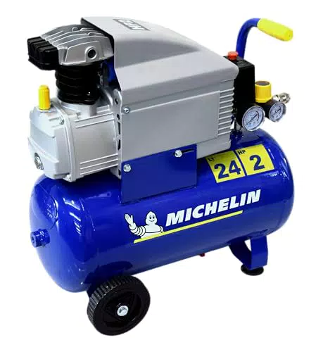 MICHELIN Compressore d'aria MB24 Serbatoio 24 litri Motore 2 hp Pressione 8 bar