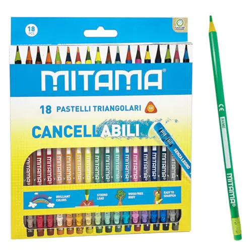 Mitama Pastelli Cancellabili - Mina 3.0 mm per Colorare e Disegnare