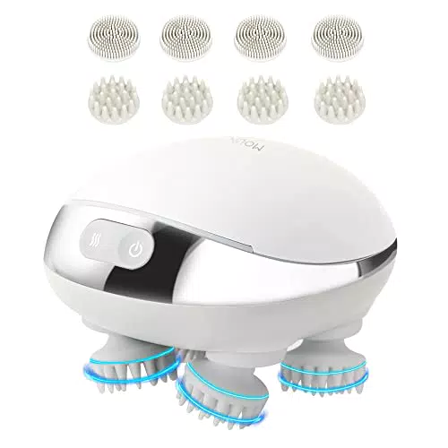 MOUNTRAX Massaggiatore Elettrico per Cuoio Capelluto 5 in 1 con Riscaldamento