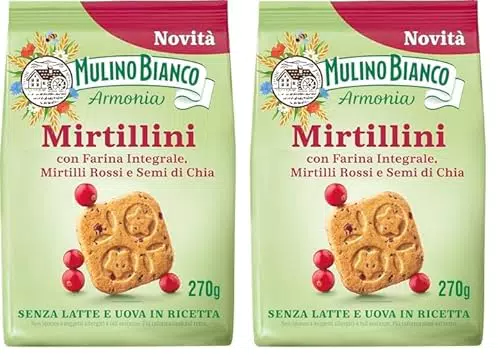 Mulino Bianco Mirtillini Frollini Integrali con Mirtilli e Semi di Chia