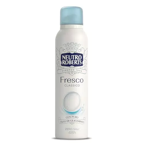 Neutro Roberts Deodorante Spray Fresco Classico, Zero Sali di Alluminio, 48h