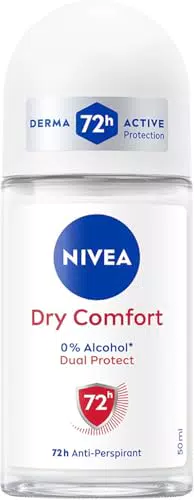 NIVEA Deodorante Roll-On Dry Comfort, protezione 72h delicata e antitraspirante