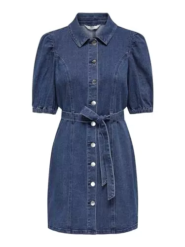 ONLY Abito in Jeans SS Belt DNM MBD Noos
