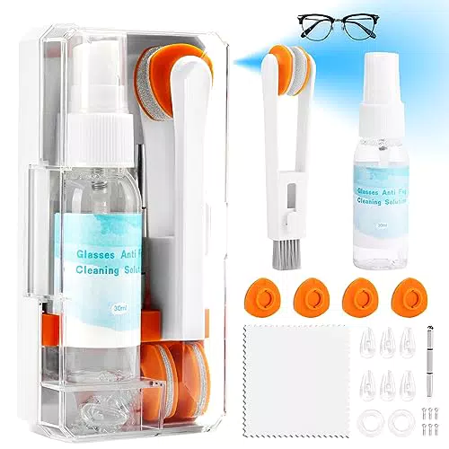 Ordilend Spray Detergente per Occhiali e Panni per Pulizia Lenti