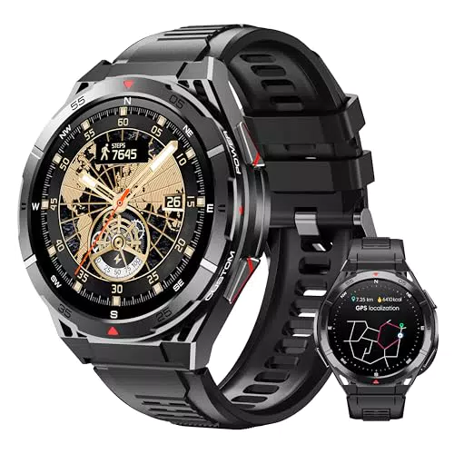 OUKITEL Smartwatch Uomo GPS Impermeabile con Chiamate Bluetooth e Monitoraggio 24H