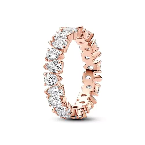 Pandora Anello 183021C01 Banda Lucida in Acciaio Inossidabile