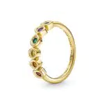 Pandora Anello Infinity Guanto Marvel in oro 14k con cristalli colorati