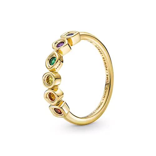 Pandora Anello Infinity Guanto Marvel in oro 14k con cristalli colorati