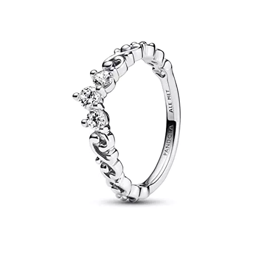 Pandora Anello Moments Regal con Tiara in Argento Sterling e Zirconia Cubica