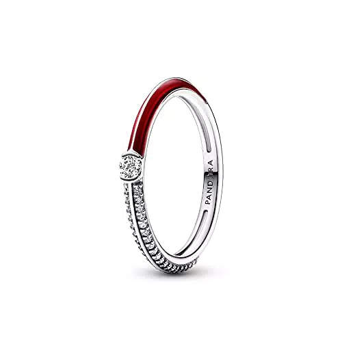 Pandora ME Anello con pavé in argento Sterling e zirconi cubici trasparenti