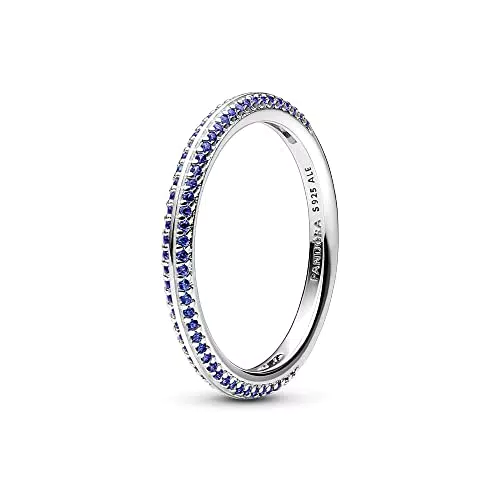 Pandora ME Anello in argento Sterling con cristallo blu vera gioielleria