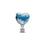 Pandora Moments 793595C01 - Ciondolo cuore in argento sterling con zirconi