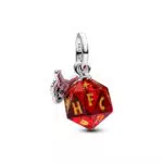 Pandora Ciondolo Hellfire Club 793564C01 in Argento Sterling e Vetro di Murano