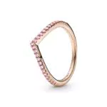 Pandora Anello Wish Sparkling placcato in oro rosa 14k con zirconi cubici