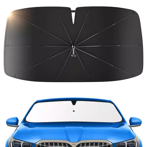Parasole Auto 2025 - Rotazione 360°, Protezione UV UPF 50+, Isolamento Termico