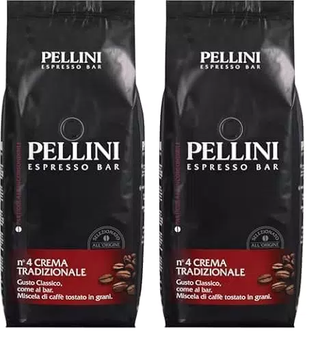 Pellini Caffè in Grani N.4 Tradizionale, Miscele Arabica e Robusta per Espresso