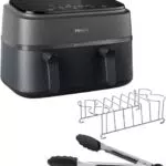 Philips Airfryer Serie 3000 Friggitrice ad Aria con Doppio Cestello e Tecnologia Rapid Air