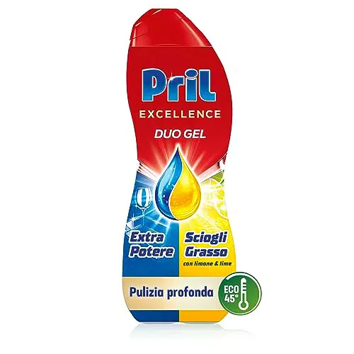 Pril Excellence Duo Gel Detersivo per Lavastoviglie, 30 Lavaggi