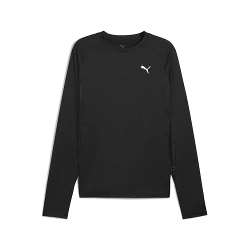 PUMA M TAD Tech LS Tee, Magliette Unisex - Adulto, PUMA Black