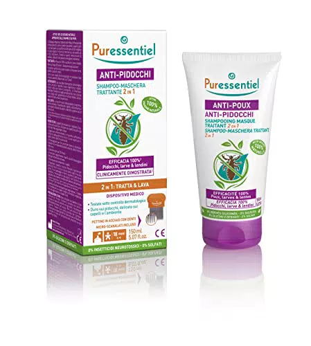 Puressentiel Shampoo e Maschera Anti-Pidocchi - Formula Naturale Efficace