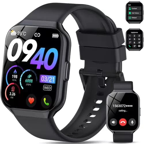 QCOQ Smartwatch Uomo Donna, Orologio Smart con Chiamate e Monitoraggio Attività