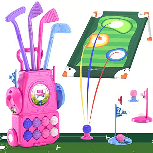 QDRAGON Set Giocattolo Golf per Bambini da 3 a 6 Anni