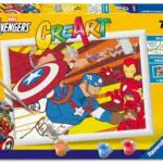 Ravensburger Creart Serie D: Marvel Captain America - Dipingi per Bambini 7+ Anni