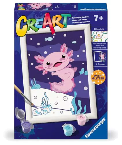 Ravensburger Creart Axolotl - Kit di Pittura per Bambini dai 7 Anni
