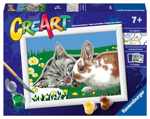 Ravensburger Creart Serie E Classic Kit Pittura per Bambini - Riposino Sul Prato